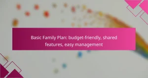 Basic Family Plan: budget-friendly, shared features, easy management