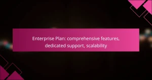 Enterprise Plan: comprehensive features, dedicated support, scalability