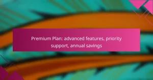 Premium Plan: advanced features, priority support, annual savings