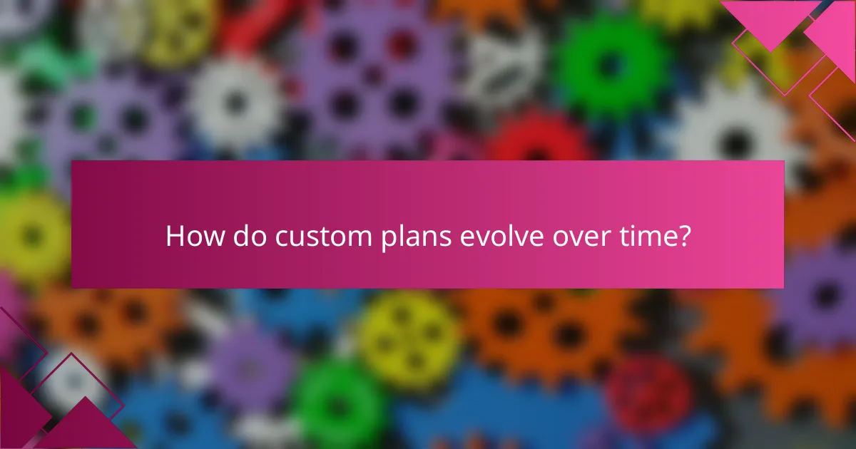 How do custom plans evolve over time?