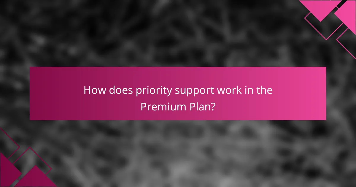 How does priority support work in the Premium Plan?