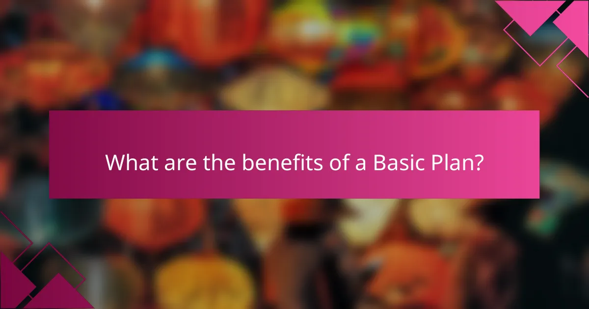 What are the benefits of a Basic Plan?
