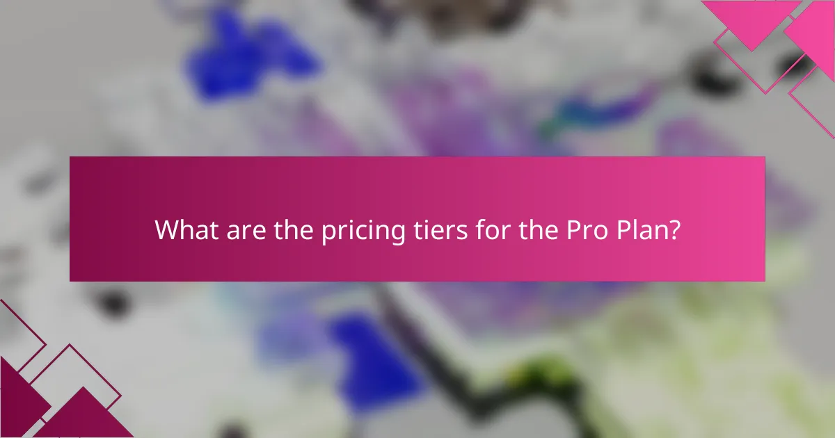 What are the pricing tiers for the Pro Plan?
