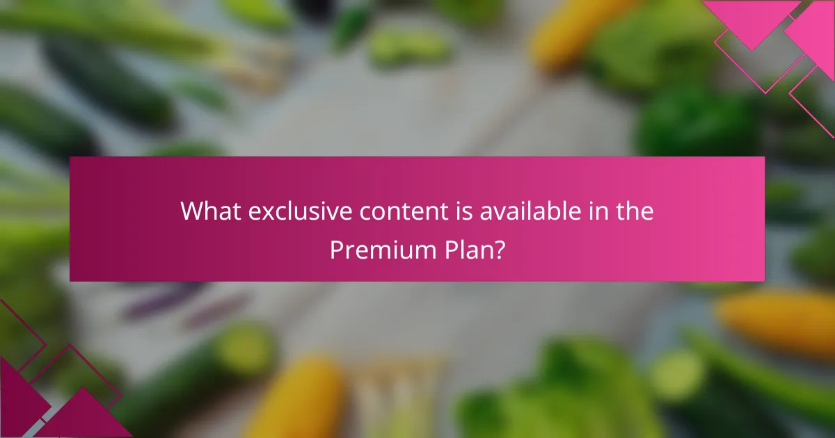 What exclusive content is available in the Premium Plan?