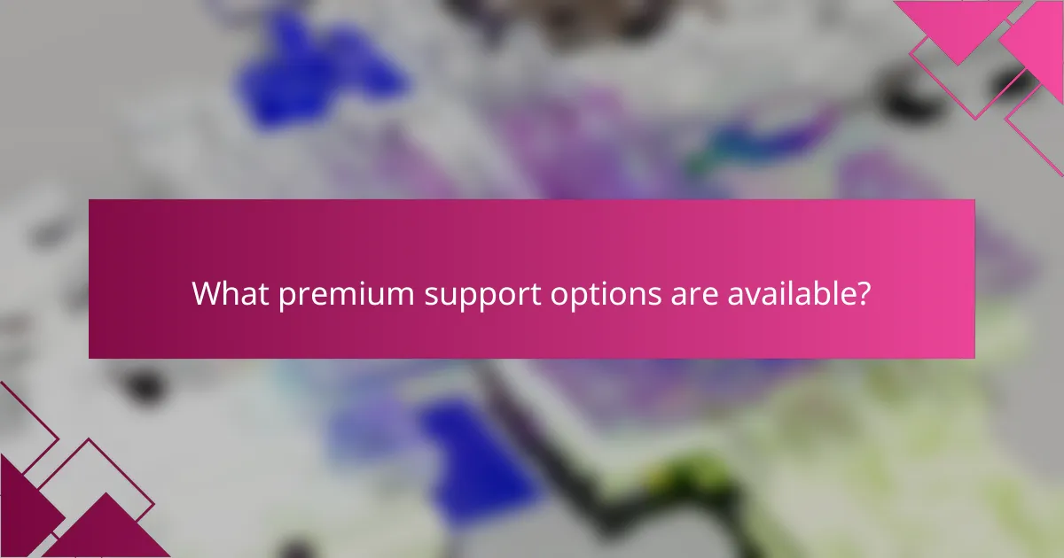 What premium support options are available?