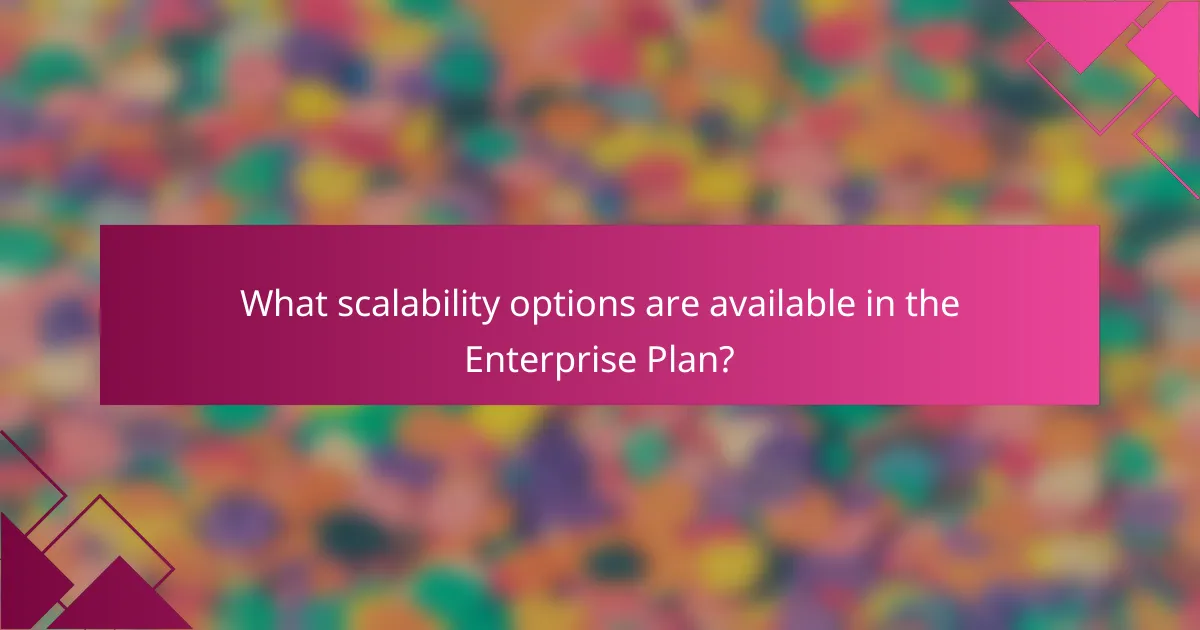 What scalability options are available in the Enterprise Plan?