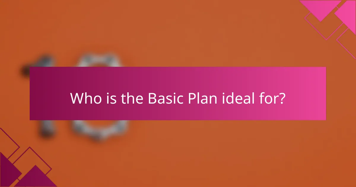 Who is the Basic Plan ideal for?